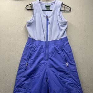 L.L.Bean Snow Bibs Youth Size 12 Purple Insulated Ski Snow Pants Winter